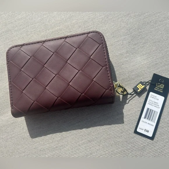 London Fog Women Fleur Woven French Wallet NWT - Picture 9 of 14